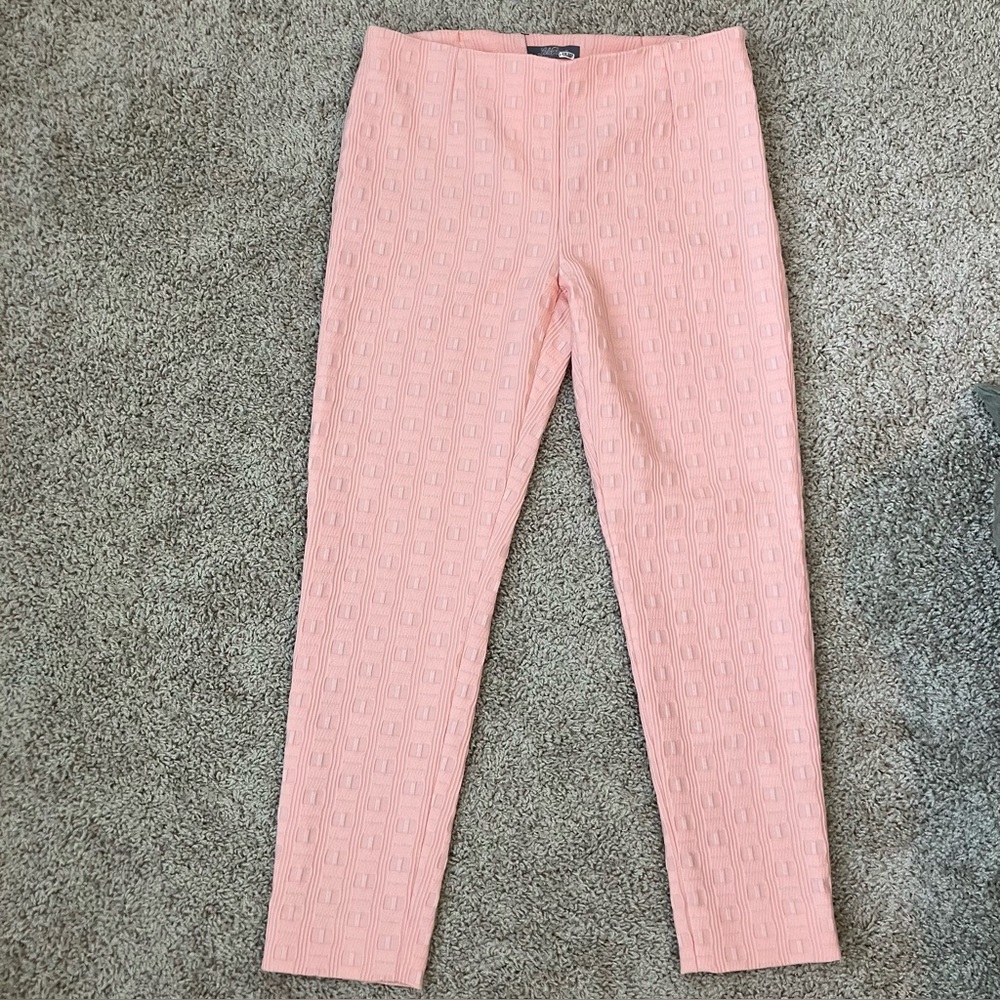 Lela Rose Pink Textured Pants Size 6